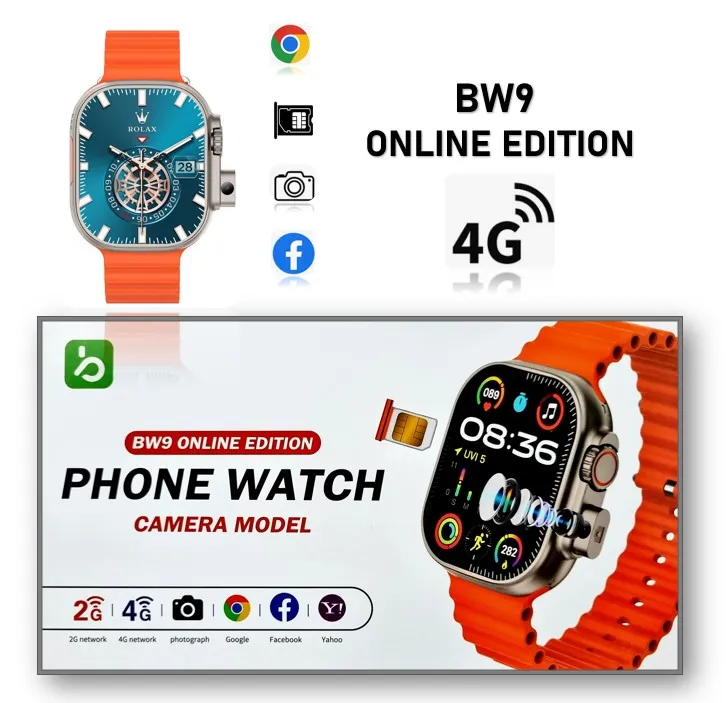 BW9PRO Smart Phone Watch | 4G Sim & Camera Supported