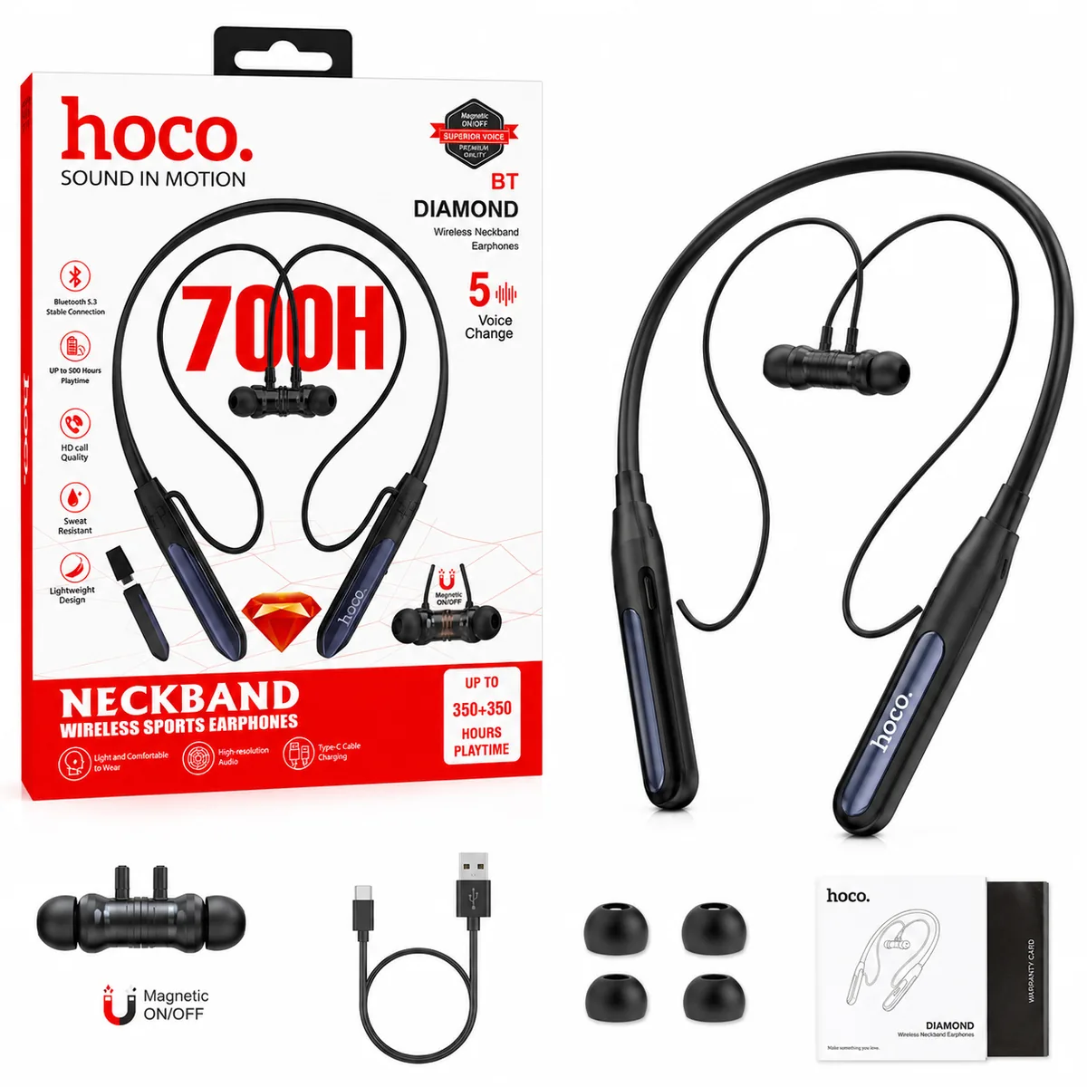 Hoco BT Diamond | Double Battery | 700H Battery Backup