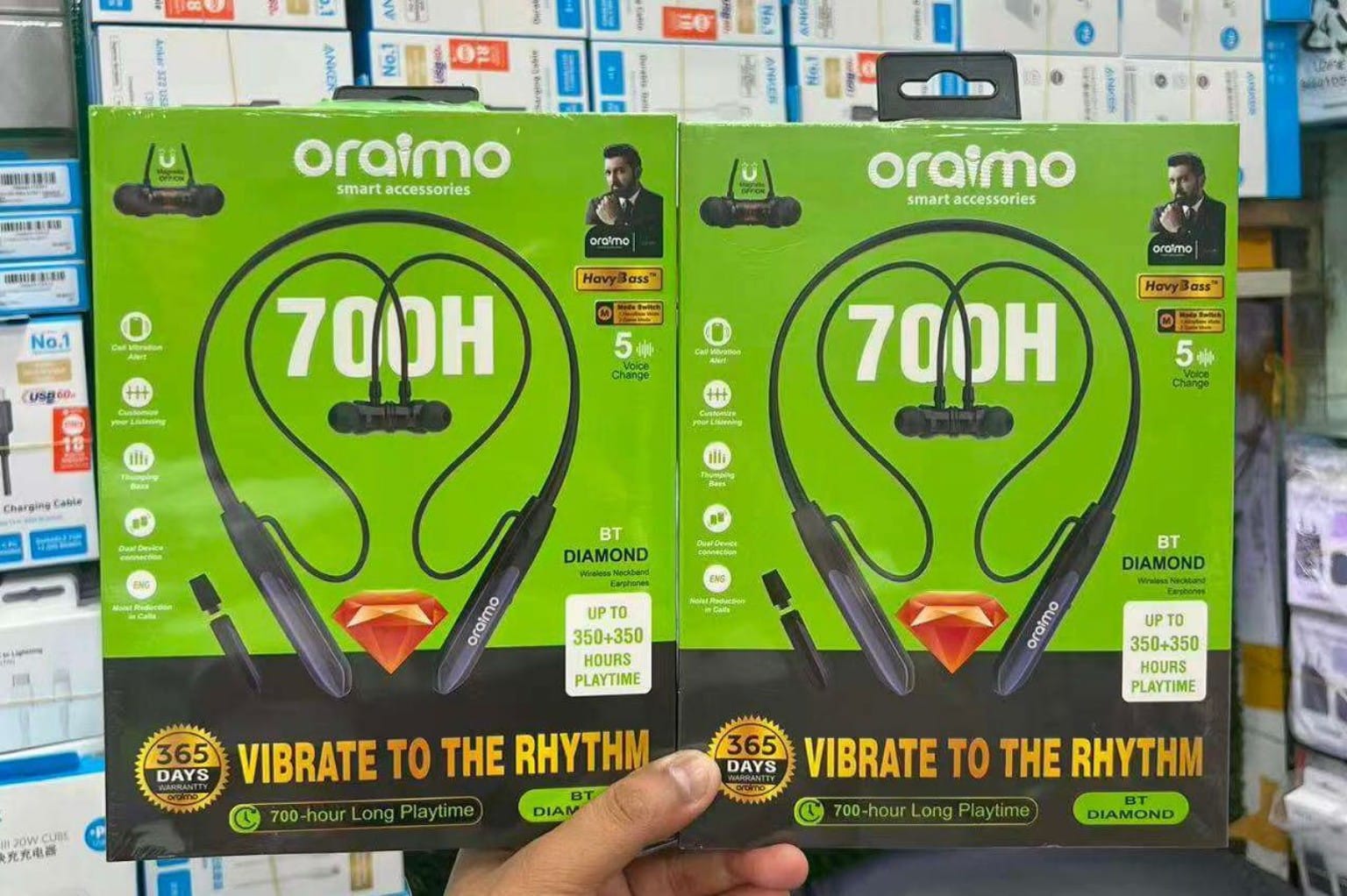 Oraimo BT Diamond | Double Battery | 700H Battery Backup